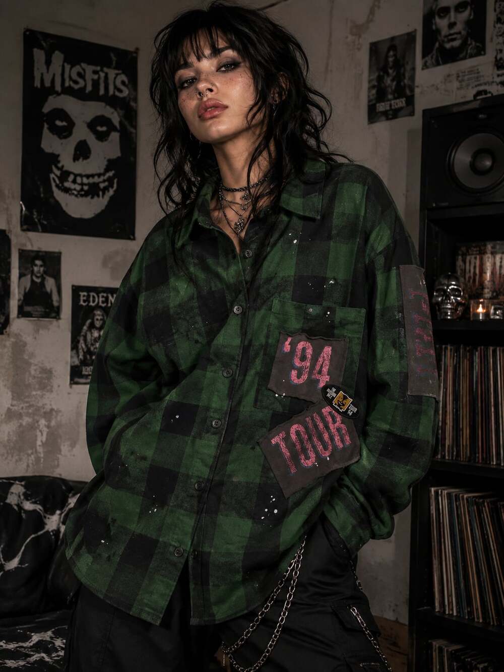 Pink Floyd Division Bell Tour ’94 Flannel Shirt Goodie Two Sleeves M Grunge